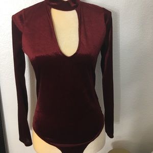 Red velvet bodysuit